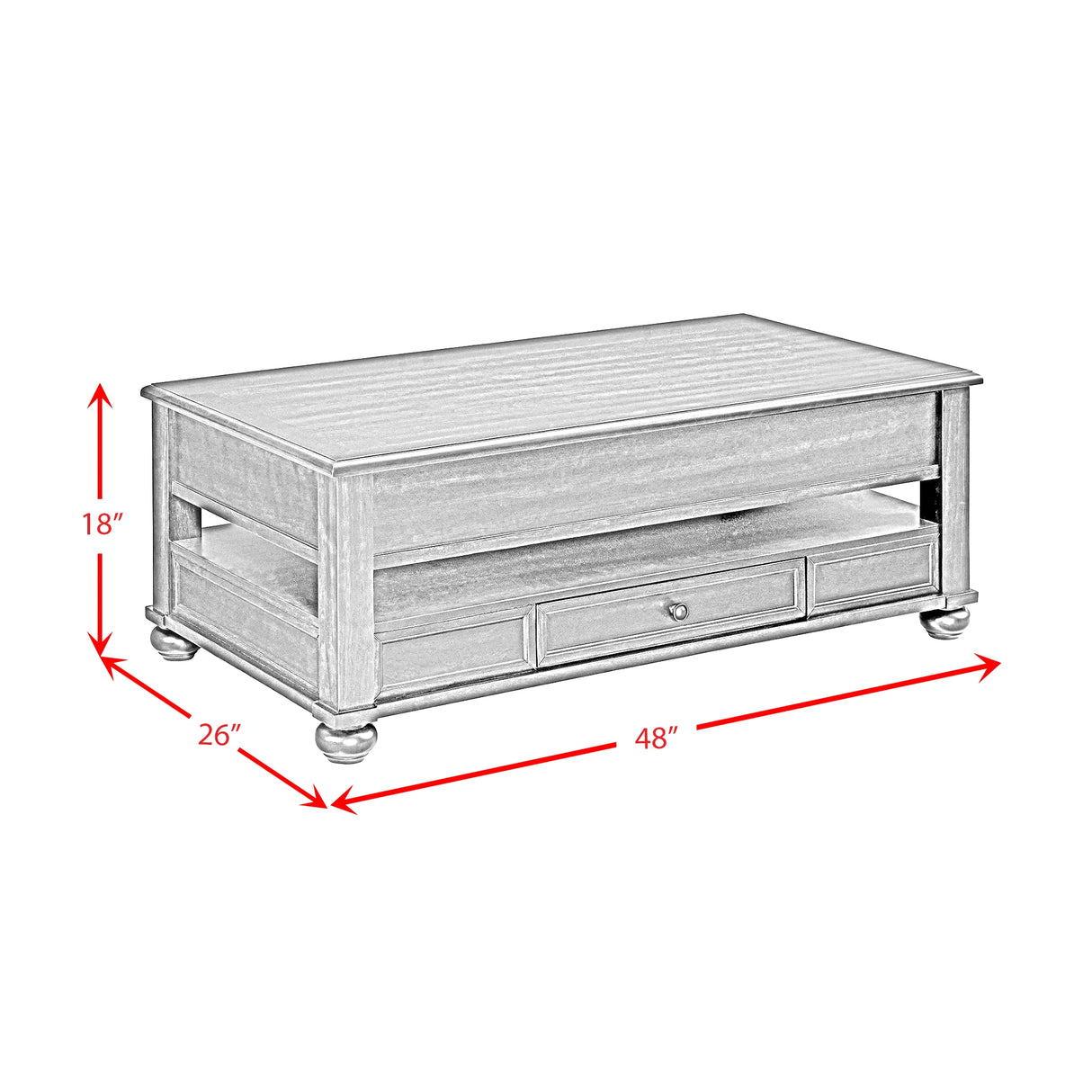 Wagner Occasional Table Set in Cherry-Rectangular Lift-Top Coffee Table