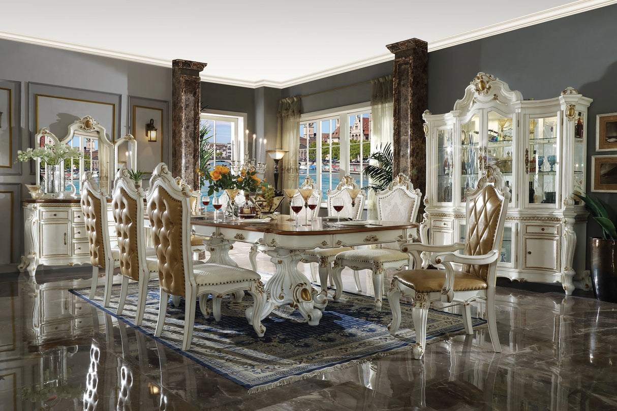 Picardy Antique Pearl & Cherry Oak Dining Table