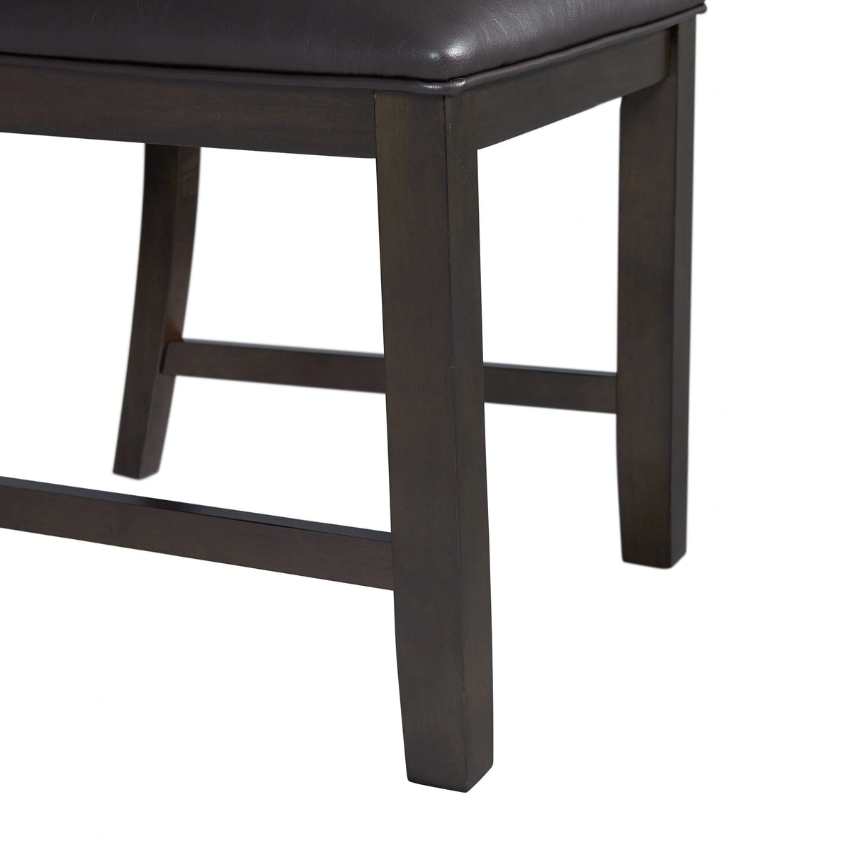 Amherst Standard Height 5PC Dining Set-Table and Four Faux Leather Side Chairs in Walnut