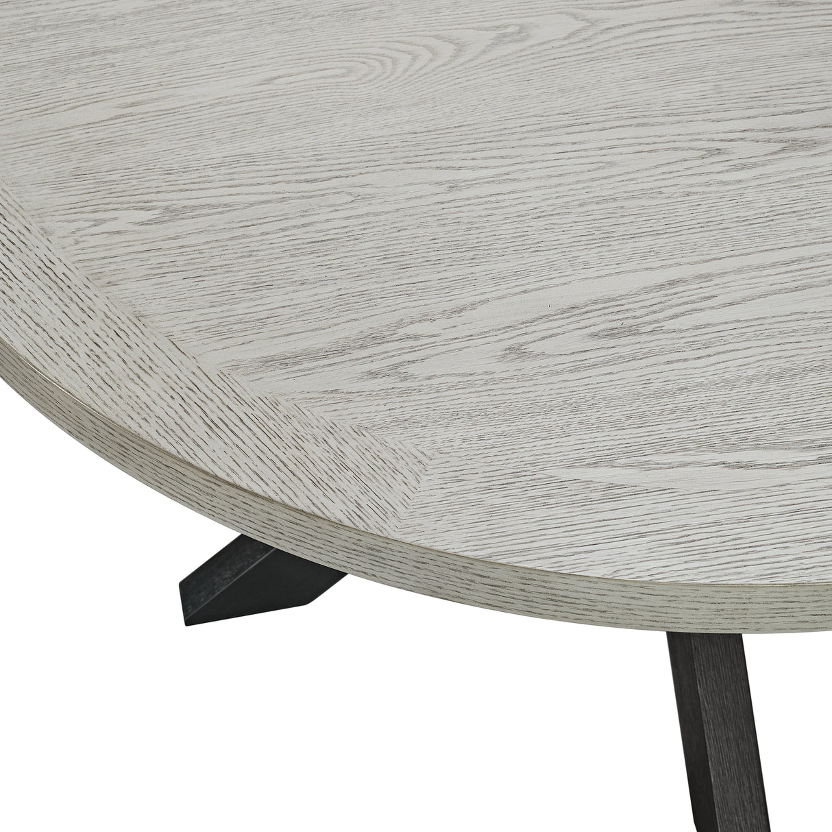 Axel 5PC Standard Height Dining Set in Espresso-Round Table and Four Light Grey Fabric Chairs