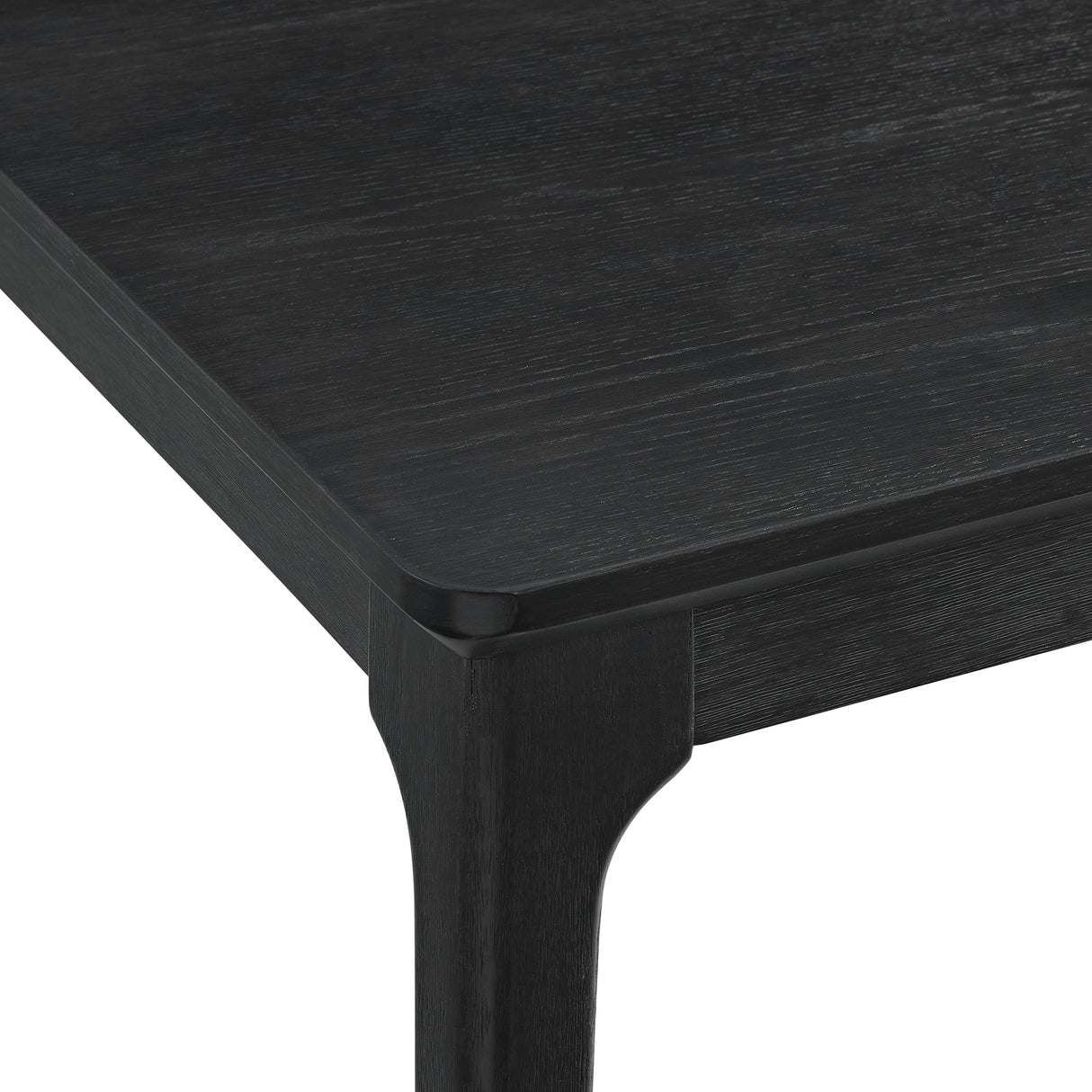 Garcia 6PC Dining Set with Table, 4 Chairs, and Bench in Black