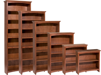1533 60″H × 30″W Alder Bookcase