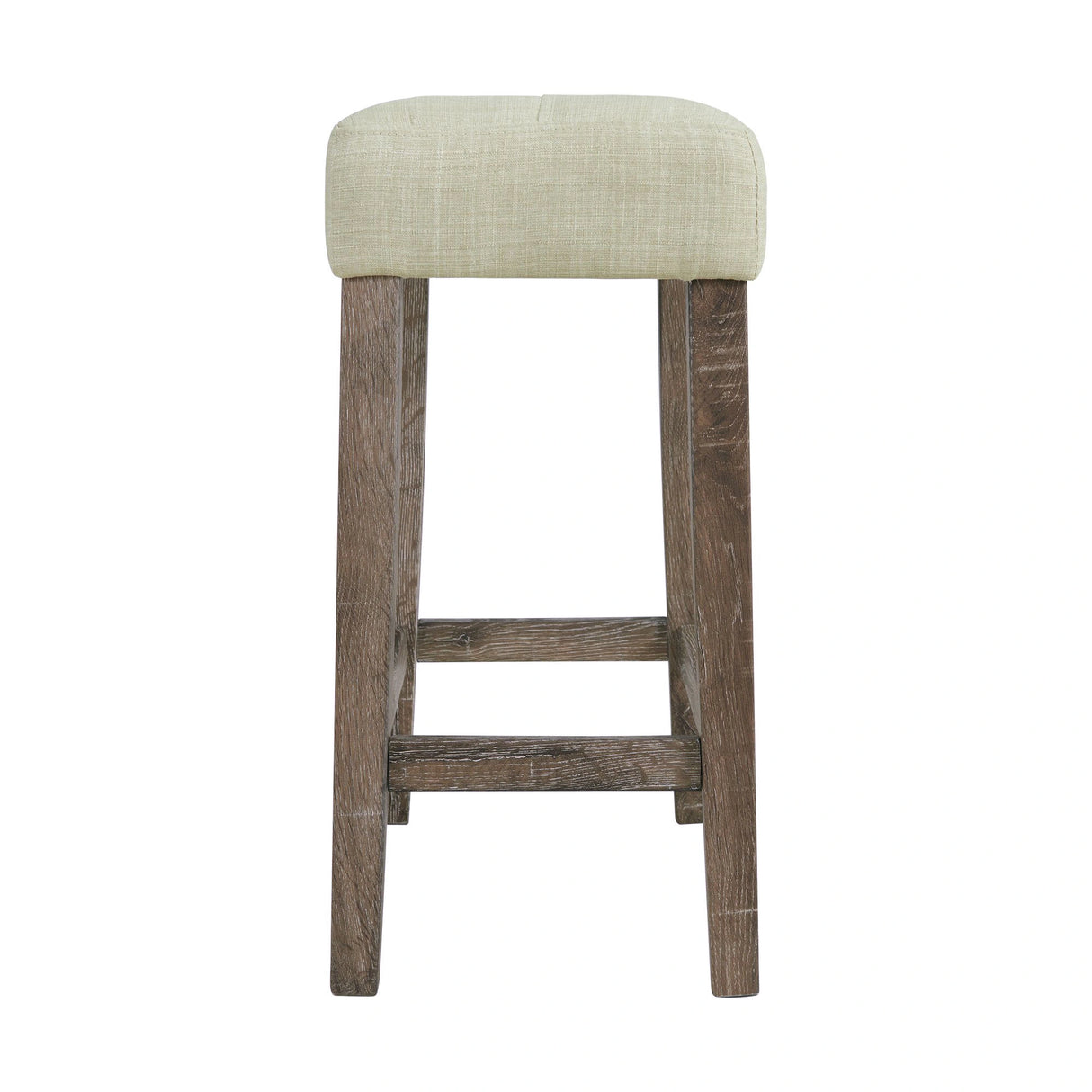 Oak Lawn Grey Bar Table Single Pack (Table + 3 Tan Fabric Stools)