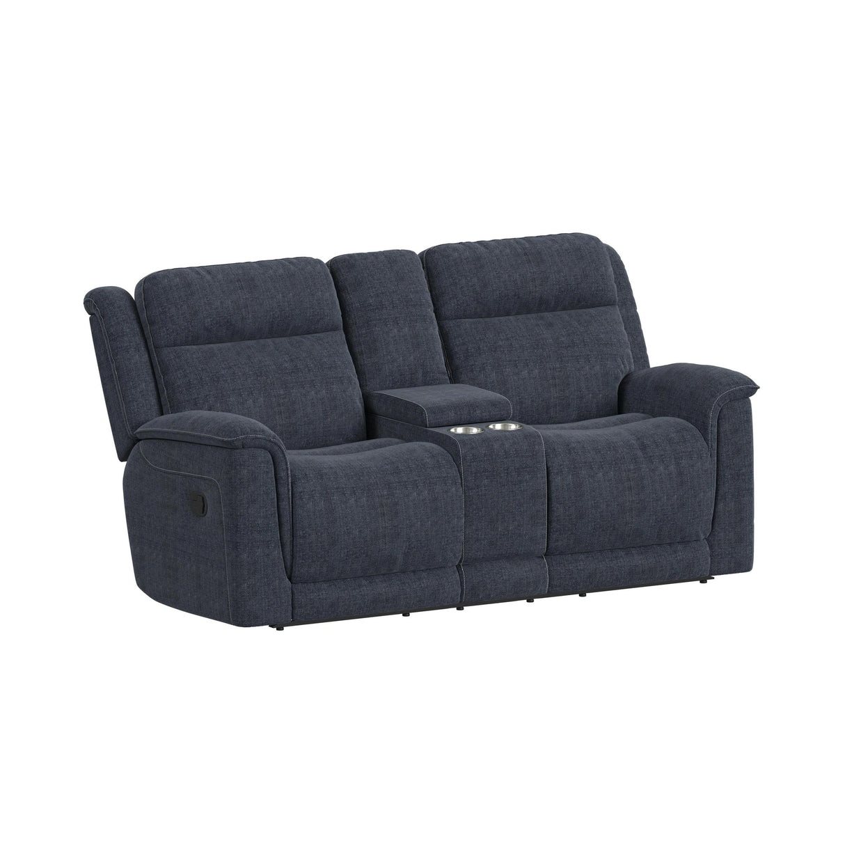 Striker Loveseat w/Console in Bristol Cobalt