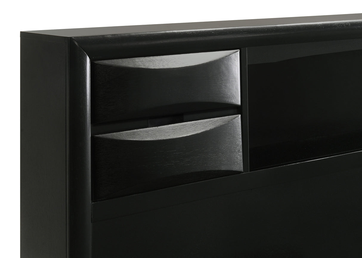 Briana Bookcase Platform Storage Bed