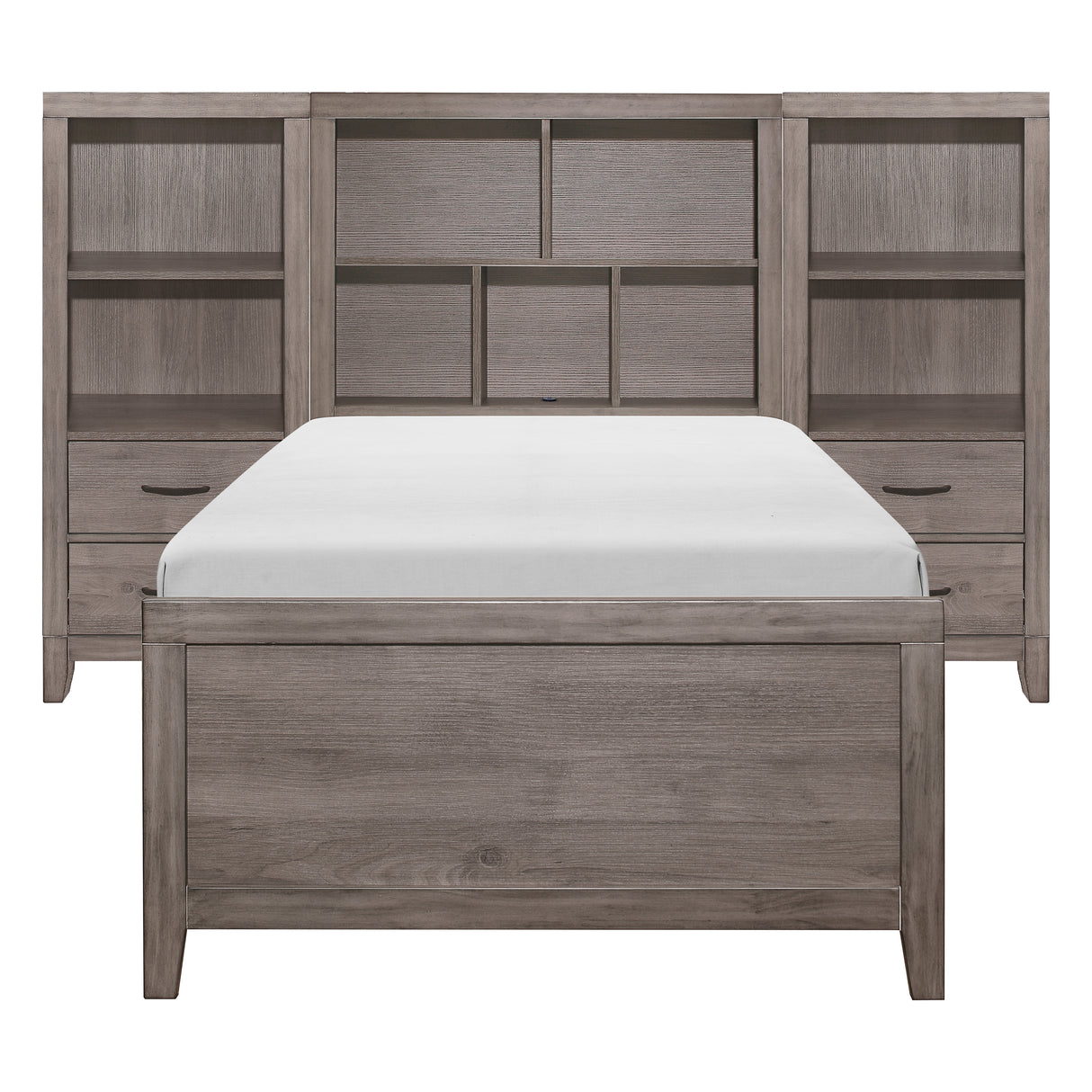 Woodrow-4pc Set Twin Wall Bed with Toy Boxes (TB+2PNS+TFT) image