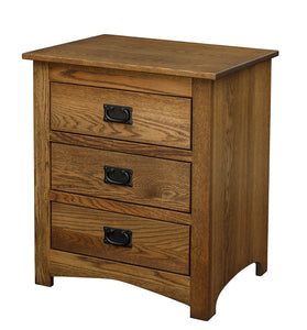 204S 3 Drawer Night Stand With Locking Slideout Top