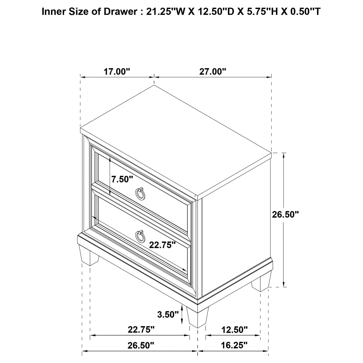 Pembroke Nightstand