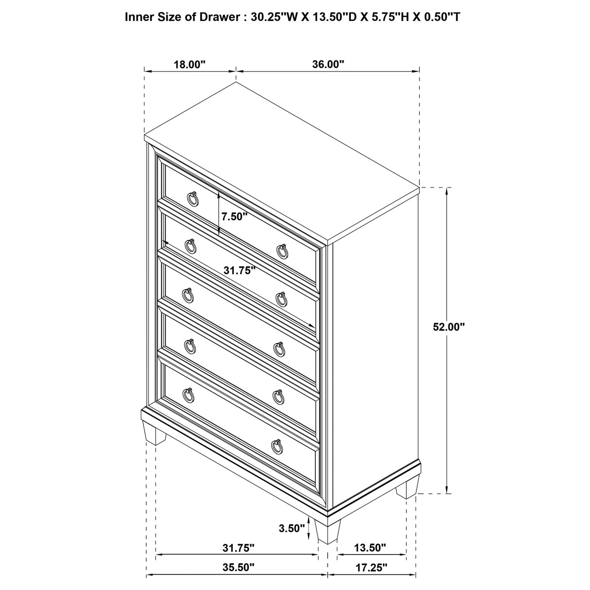 Pembroke Chest of Drawers