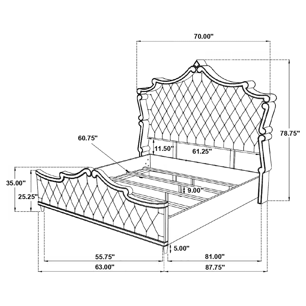 Antonella Panel Bed