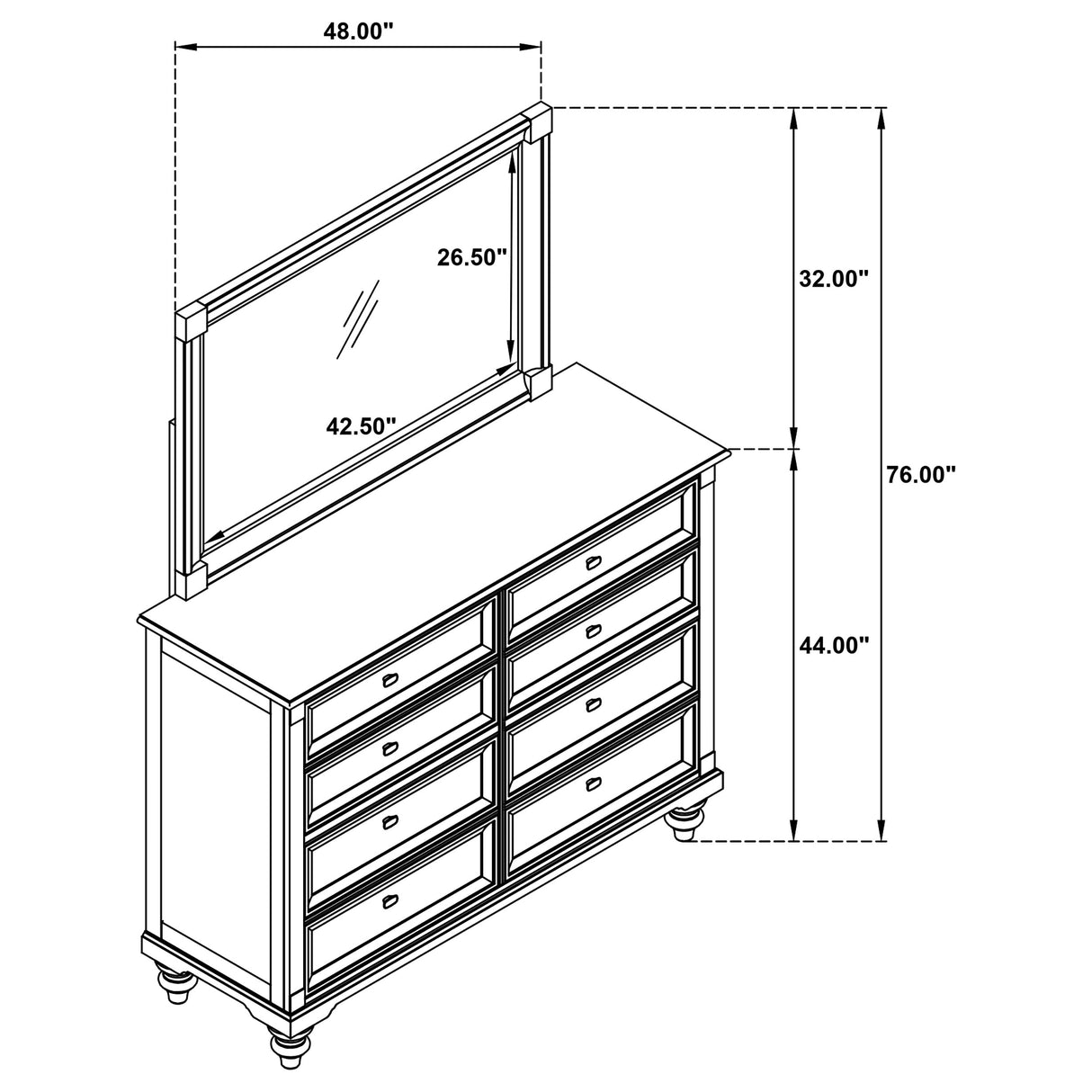 Andover Dresser with Mirror