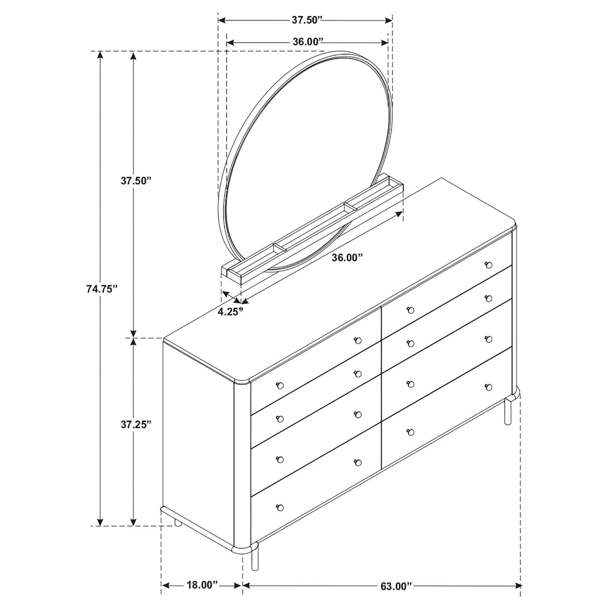 Arini Dresser with Mirror