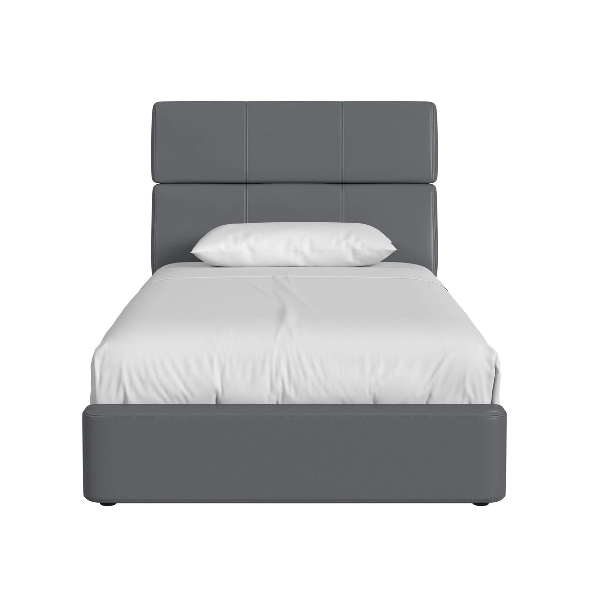 Valari Bed in Grey PU