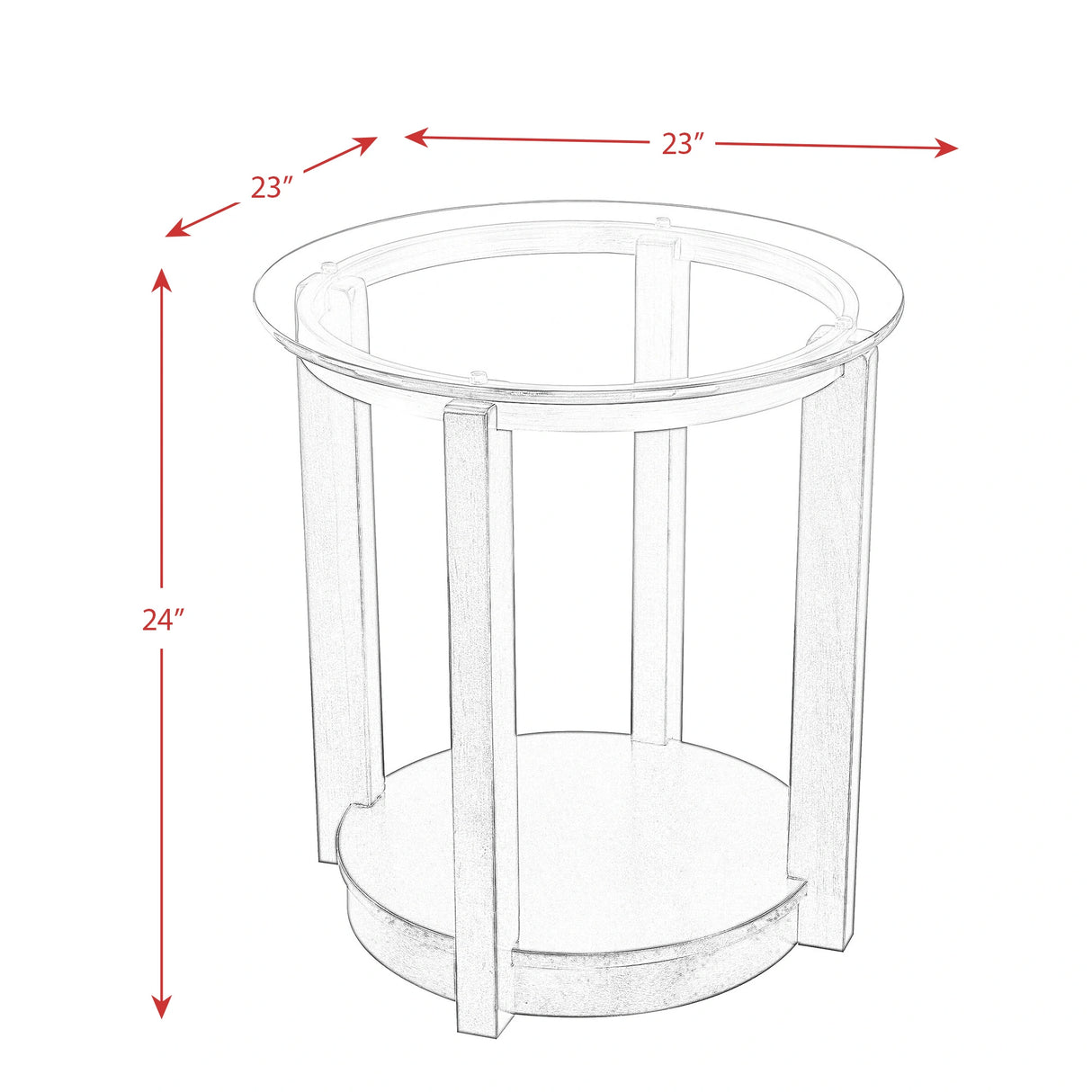 Elsa End Table DARK 3A packaging