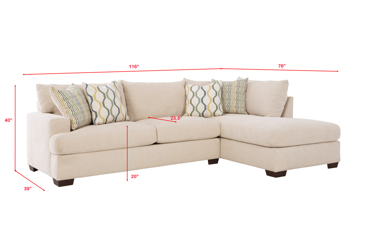 3140 Tampa Cream Sectional