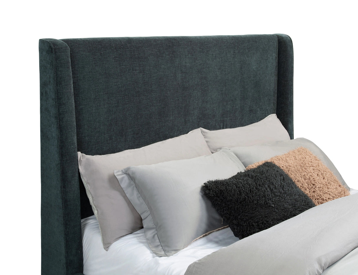 Preston Wingback Bed with Flame Visualizer and Bluetooth Speaker