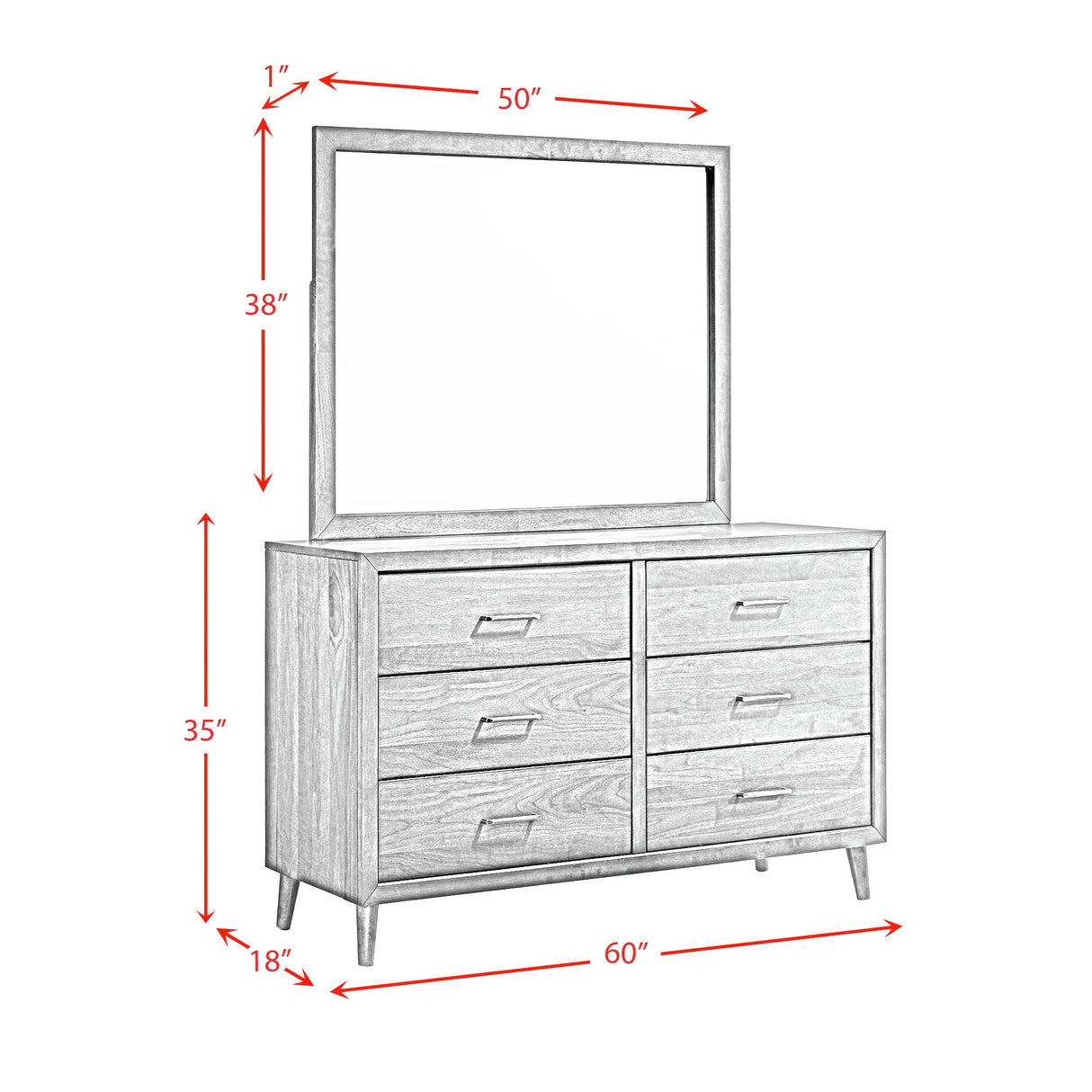 Malibu Panel Bedroom Set in Walnut