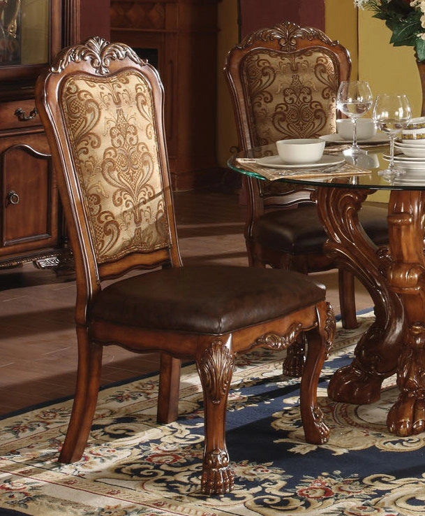 Acme Dresden Side Chairs in Cherry 60012 (Set of 2)
