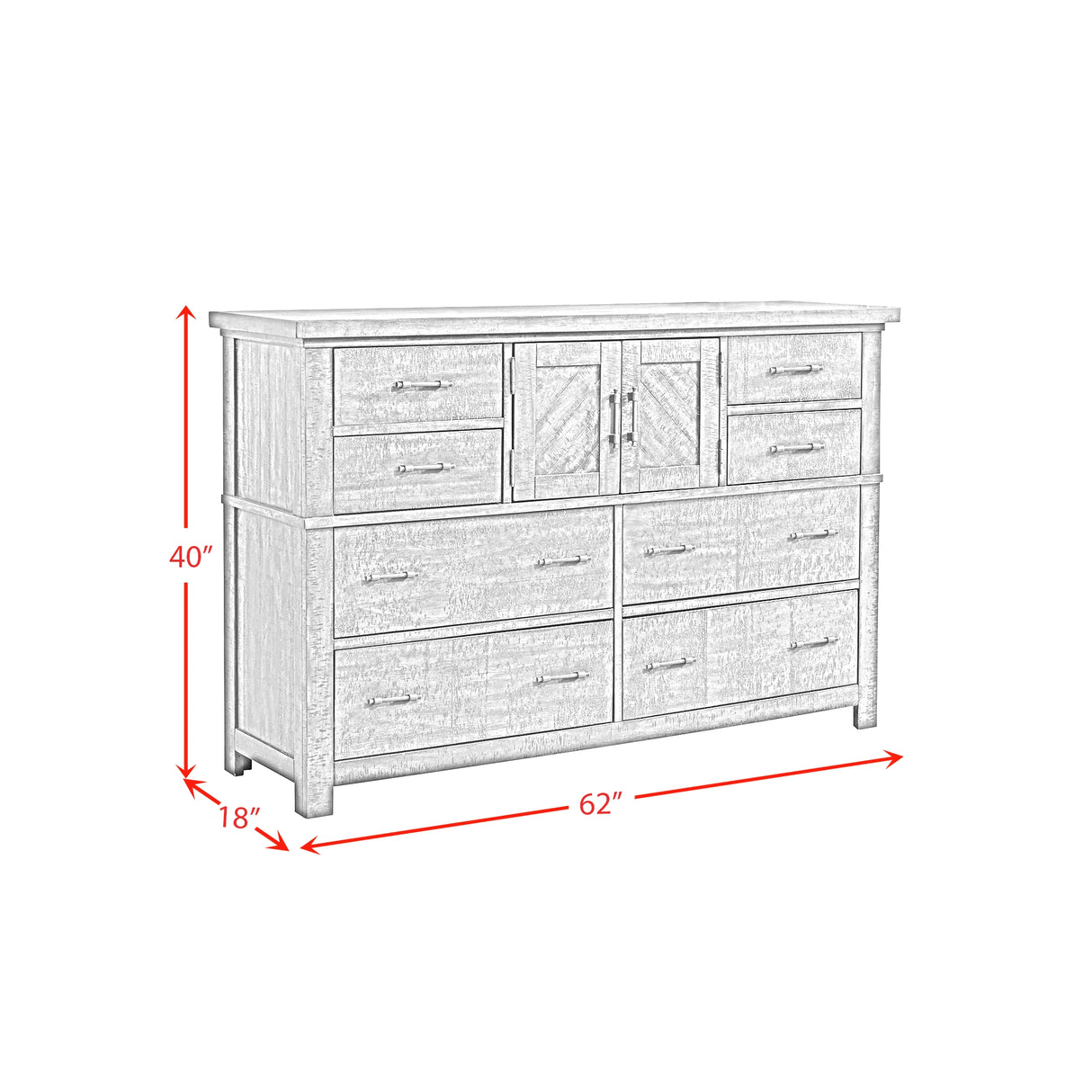 Jax Dresser in Cherry