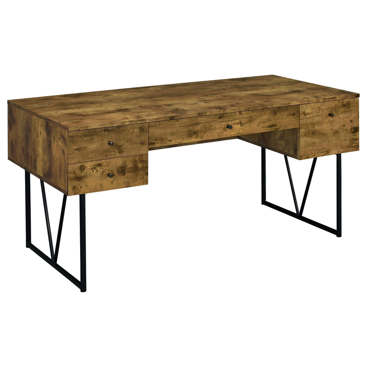 Analiese 4-drawer Writing Desk Antique Nutmeg image