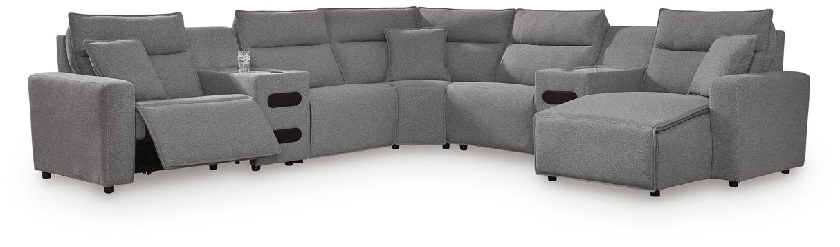 Modmax II Power Reclining Sectional with Chaise and Audio Consoles
