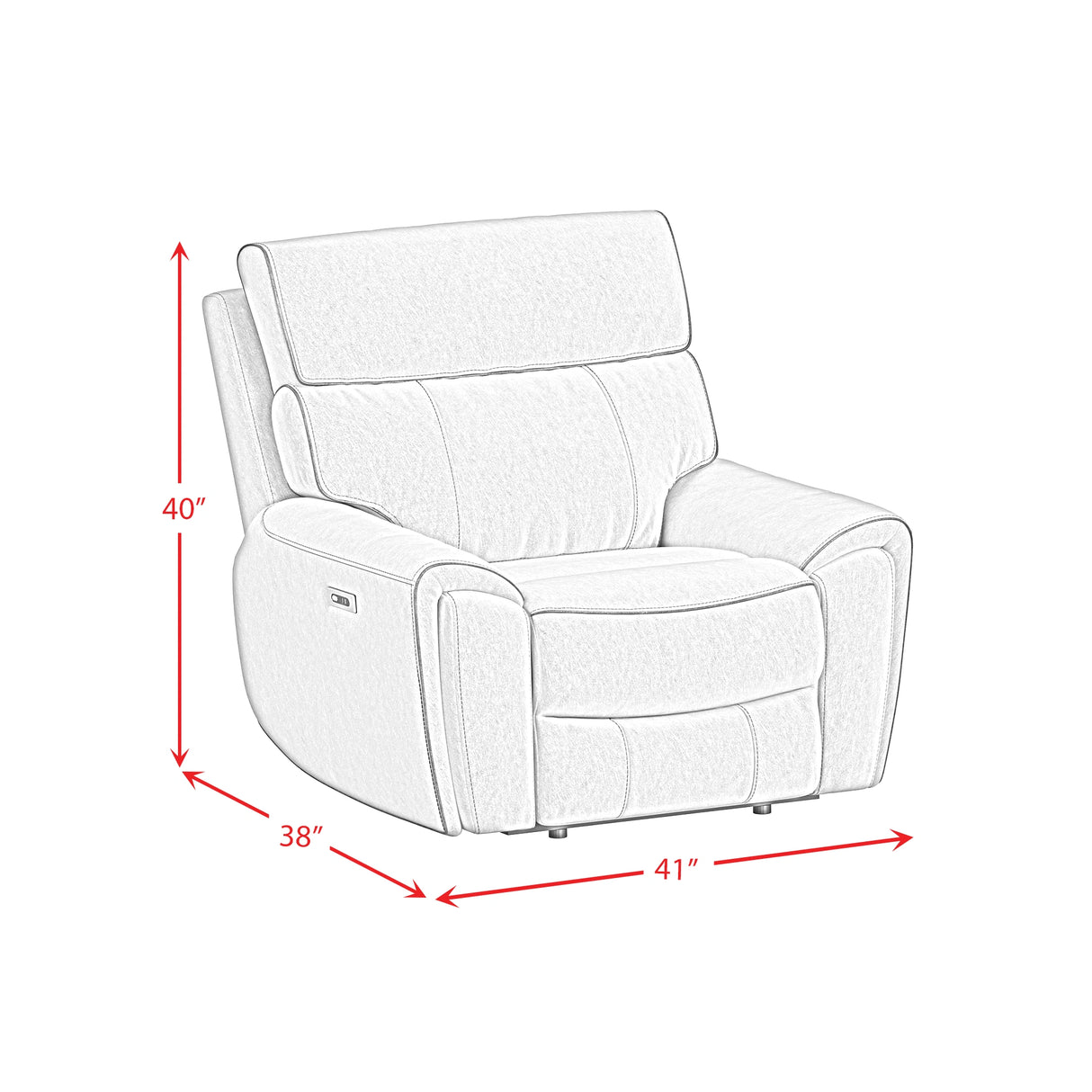 Jackpot P1 Recliner in Explore Light Grey