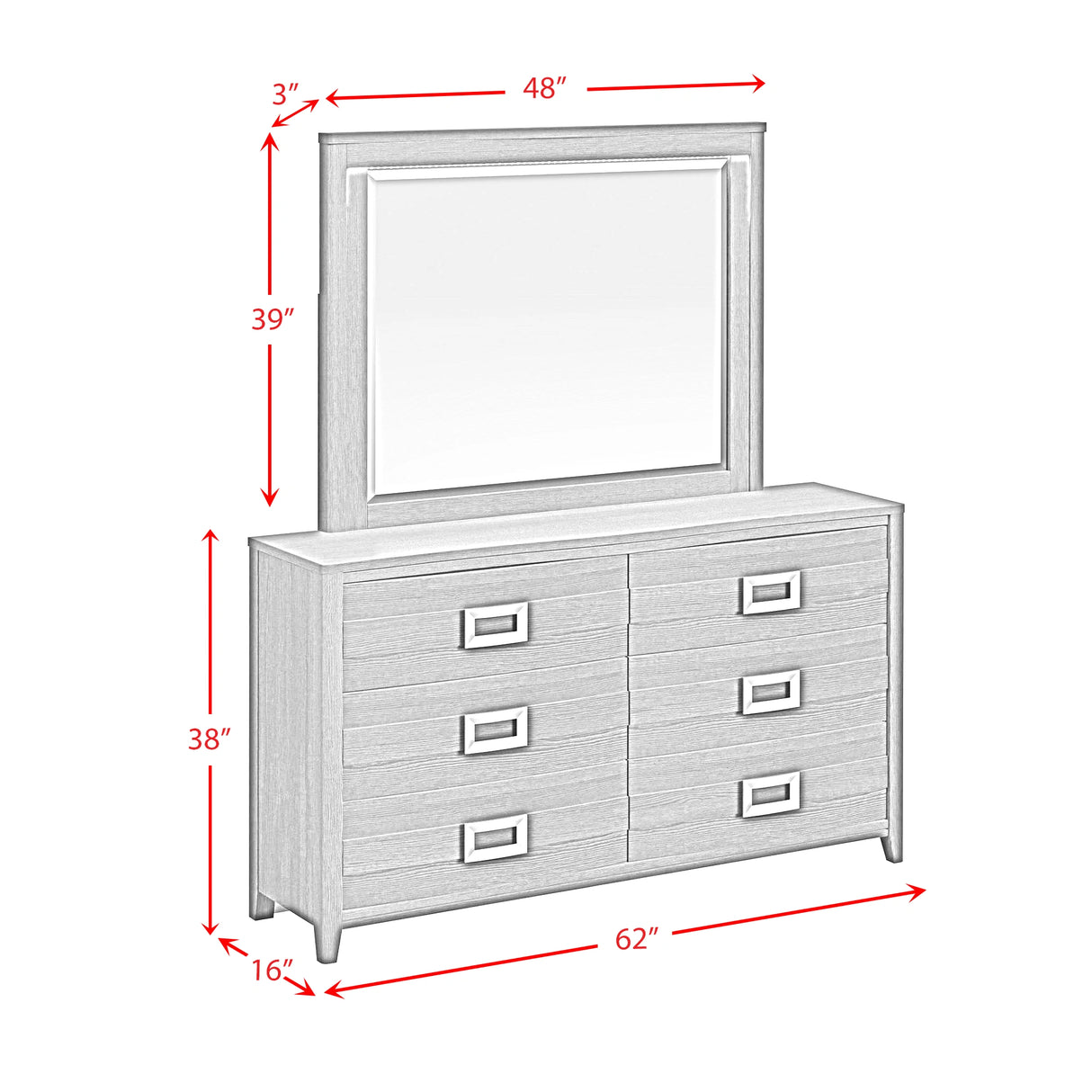 Tobias Bedroom Set with LED