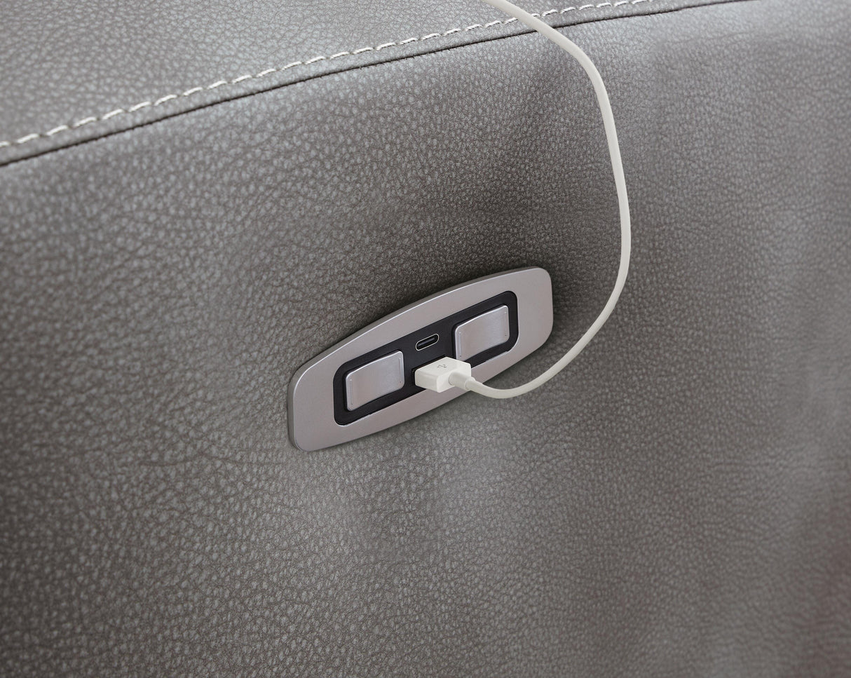 Next-Gen DuraPella Power Reclining Sectional Loveseat with Console