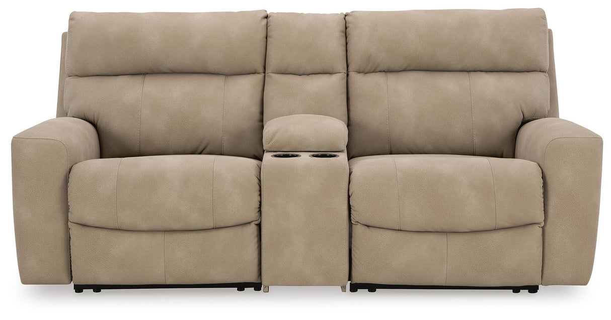 Next-Gen DuraPella Power Reclining Sectional Loveseat with Console