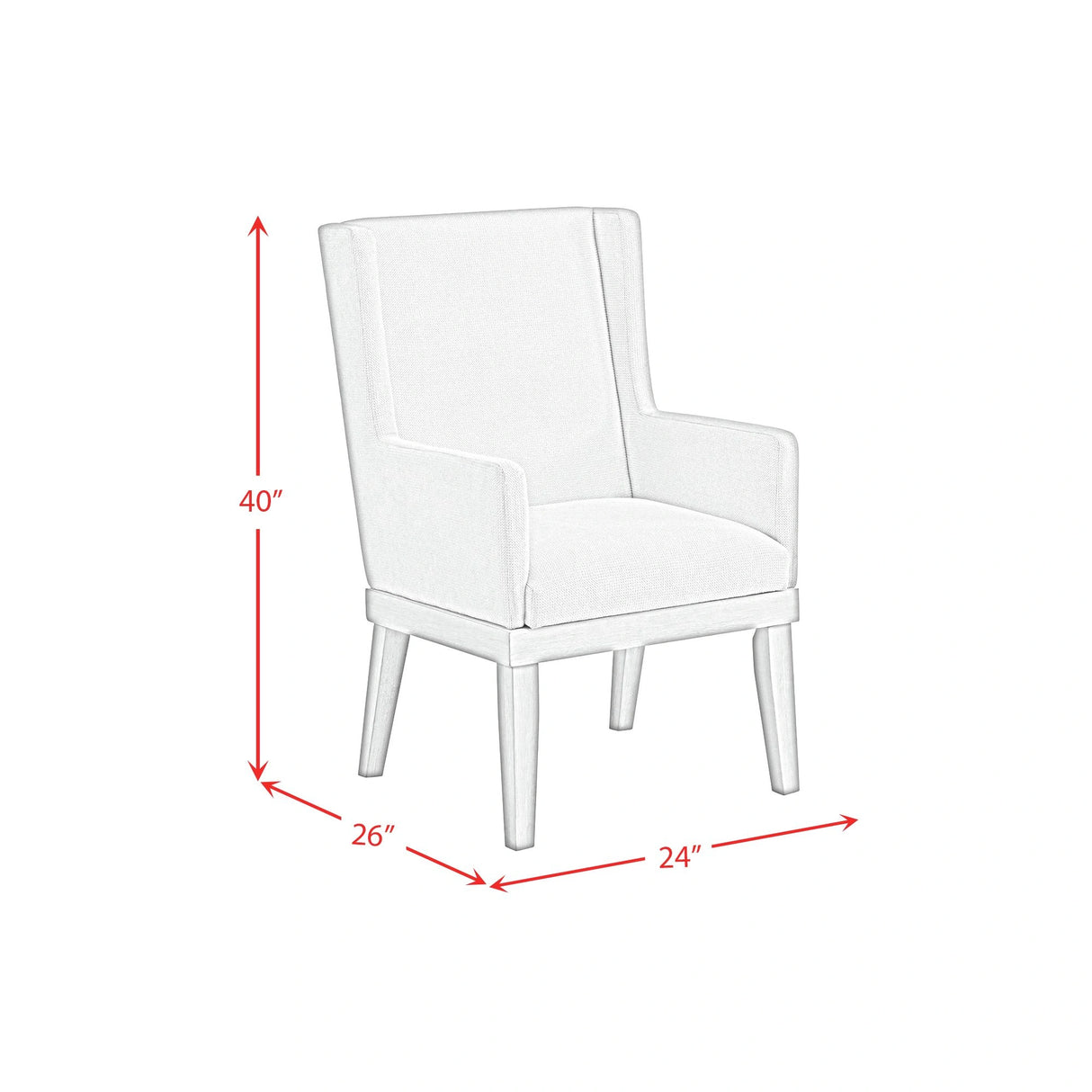 Avalanche Standard Height Dining Set in Antique White-Table and Four Chairs