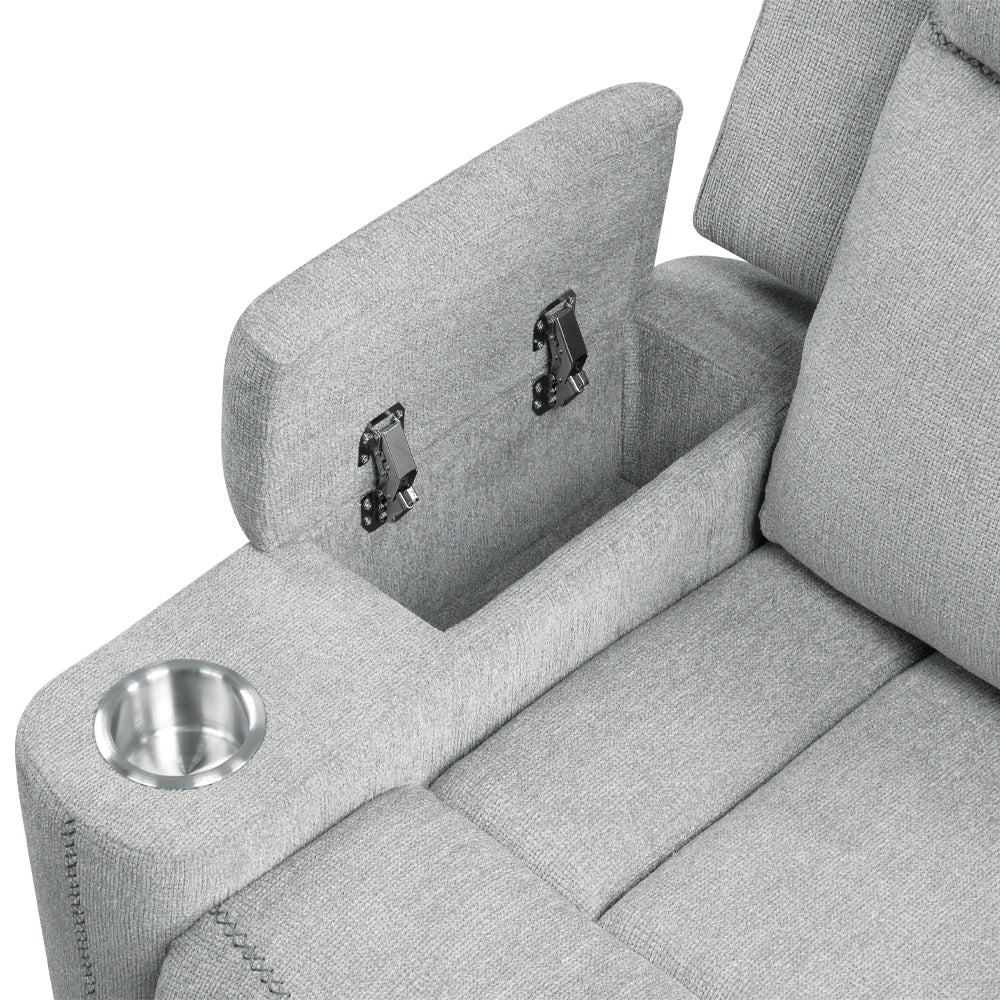 Motion Loveseat w/Console & Storage Arm