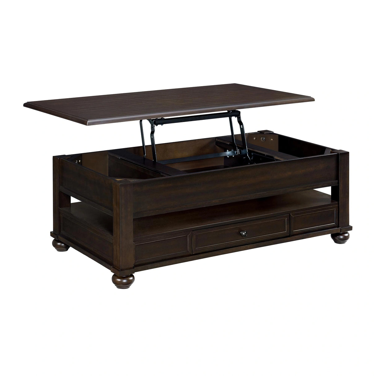 Wagner 2PC Occasional Table Set in Cherry-Rectangular Lift-Top Coffee Table & End Table