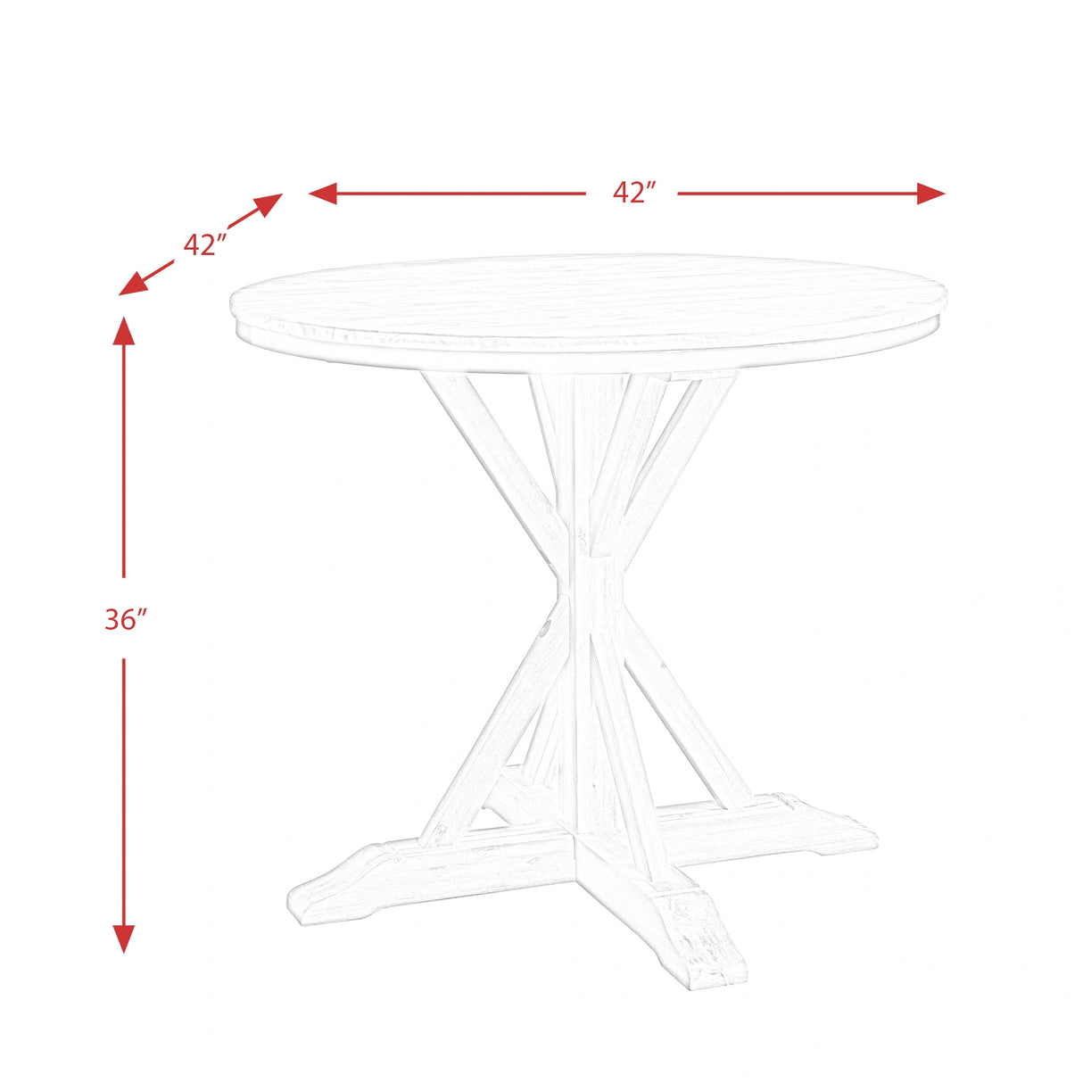 Callista Round 5PC Dining Set-Table and Four Seats