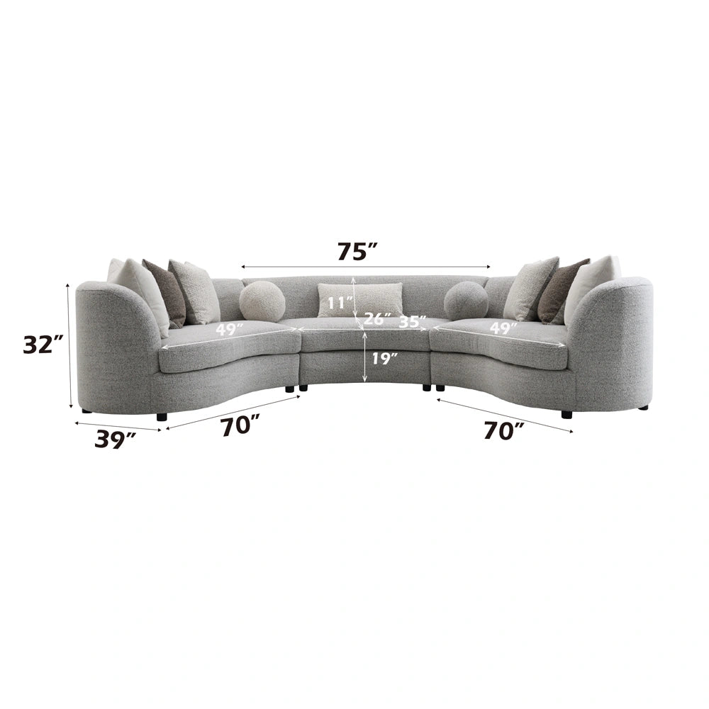 Sectional Sofa w/9 Pillows