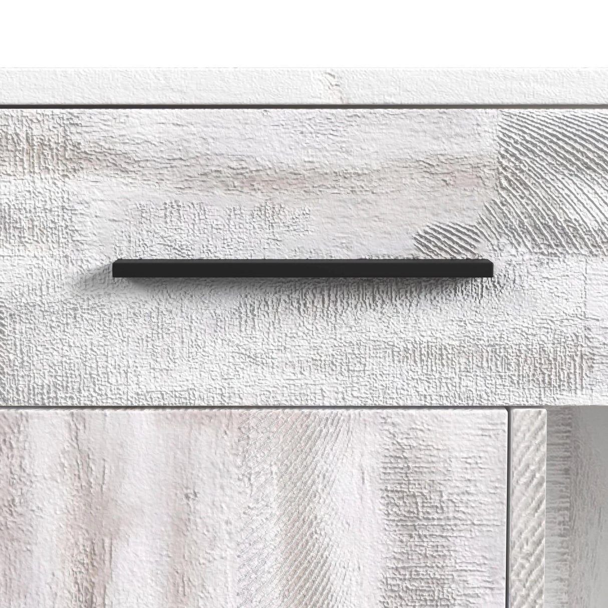 Rogen Rustic Buffet & Hutch with LED in Rustic White