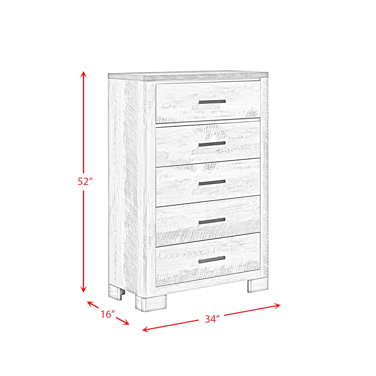 Millers Cove Chest Two-Tone Grey (Sturdy)