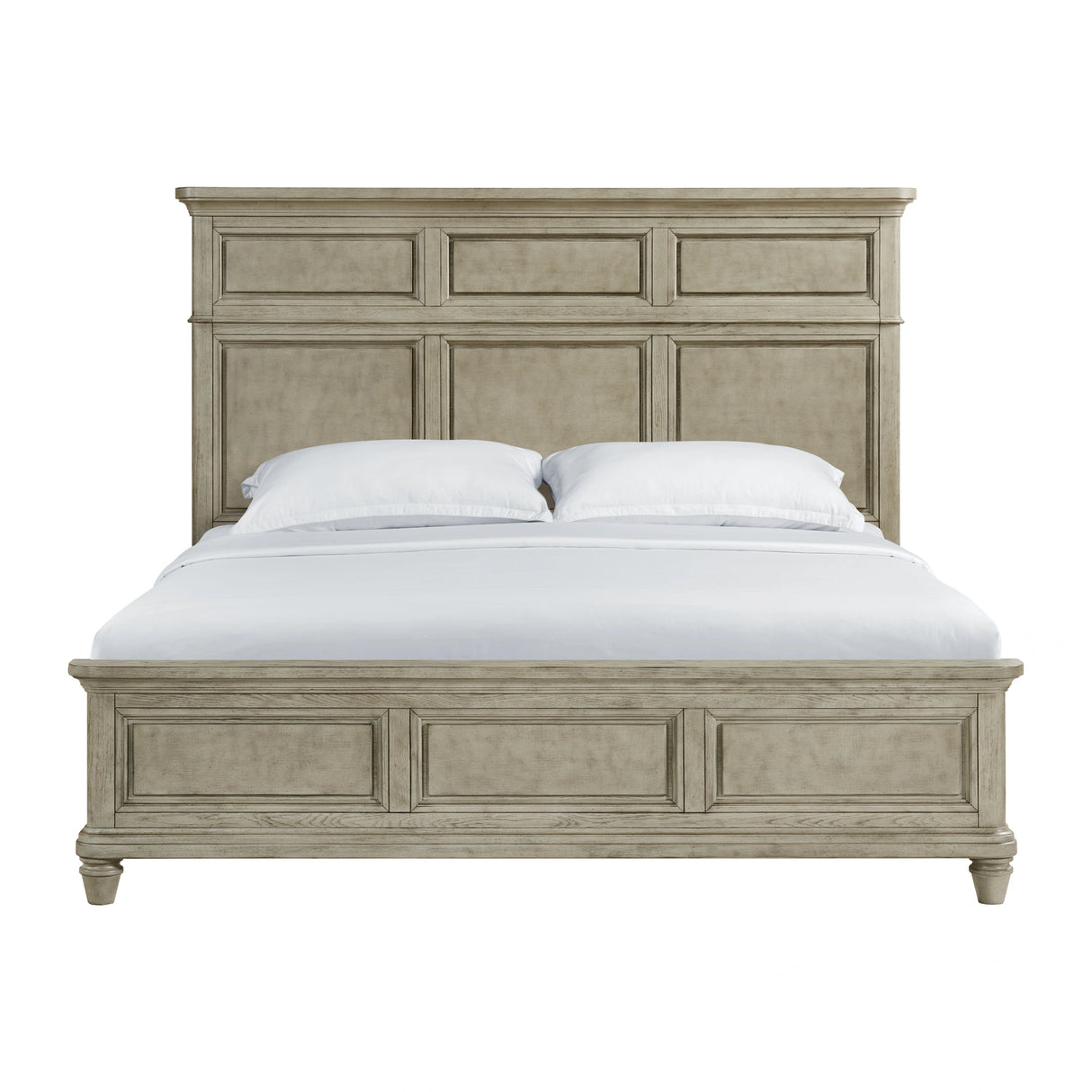 Whit-Ash Panel Bed in Light Grey