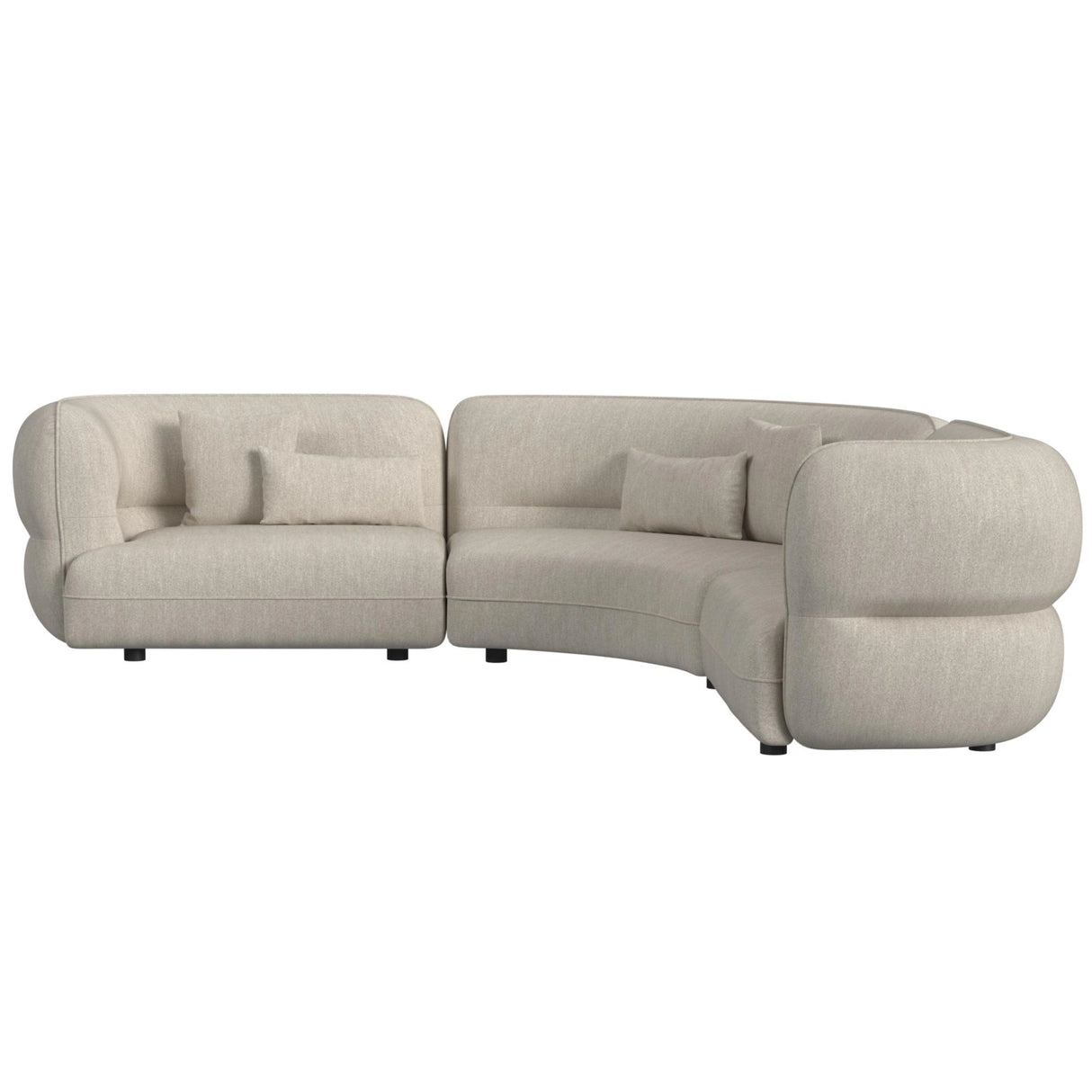 Four Seasons Loveseat in Woolen Camel with 2 Pillows