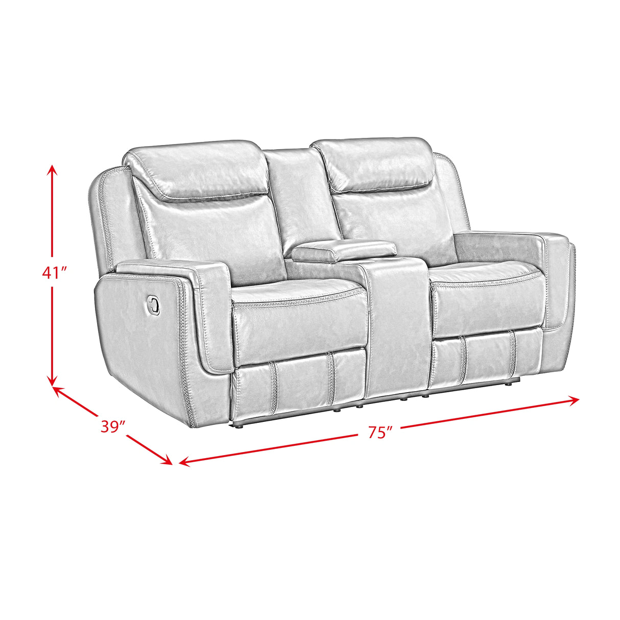 Panther 3PC Living Room Set in Neono Brown-Sofa, Loveseat & Recliner