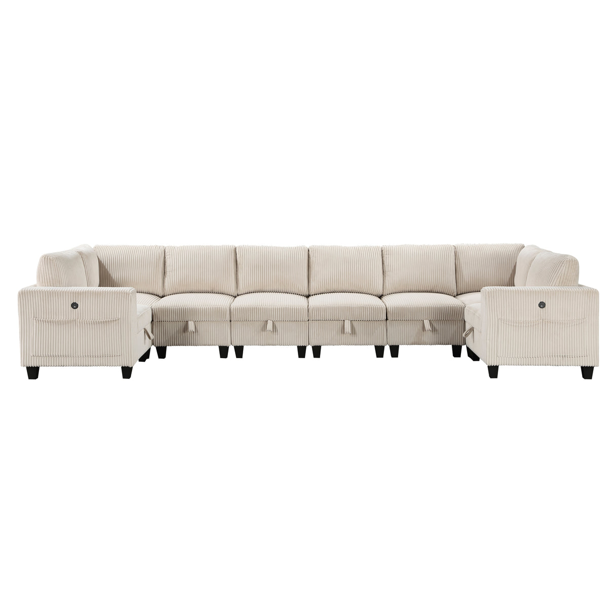 Walterboro-(8)8-Piece Sectional with Storage, Storage Pouches and Charging Ports image