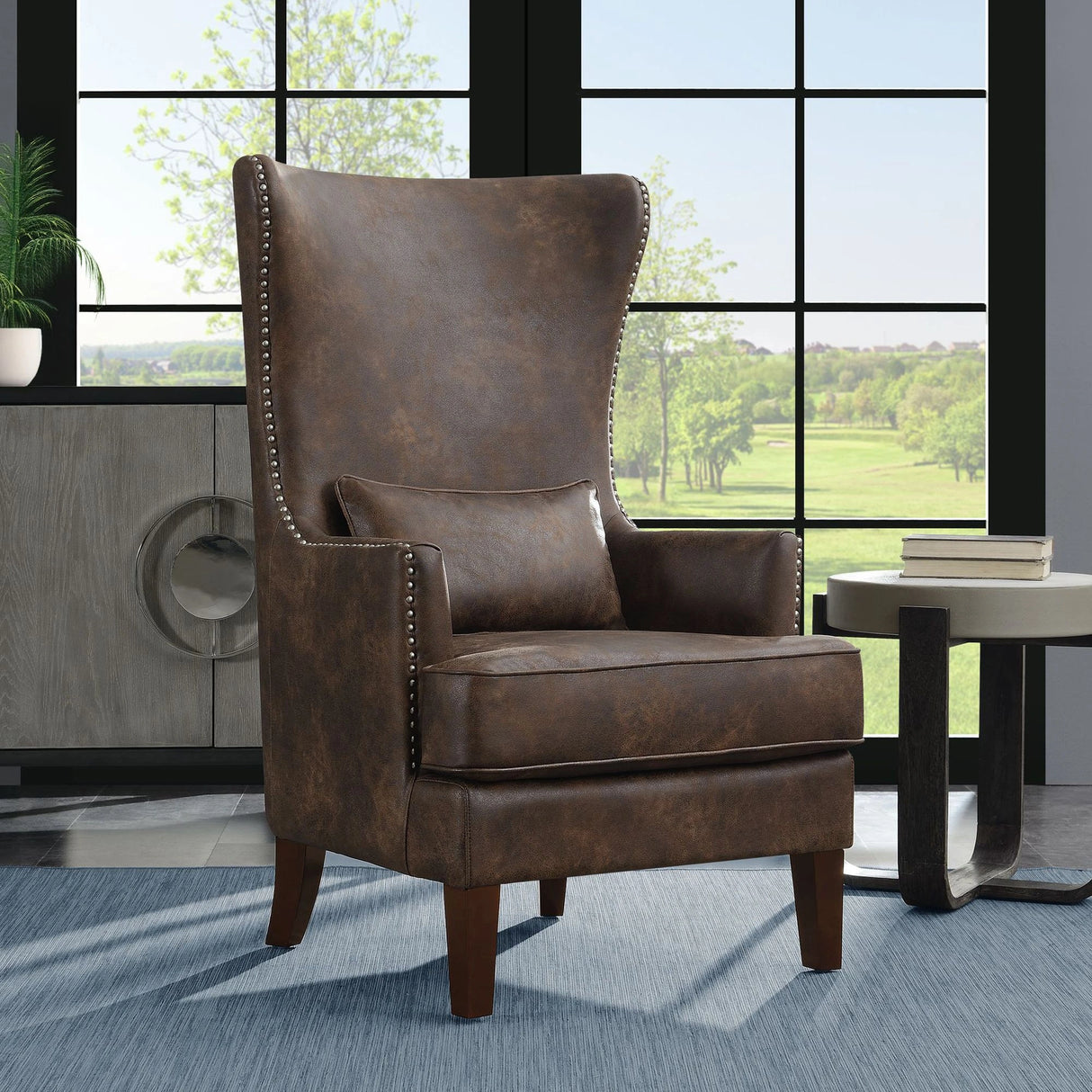 Kori (724) Chair w/Chrome Nails In Sierra Toffee