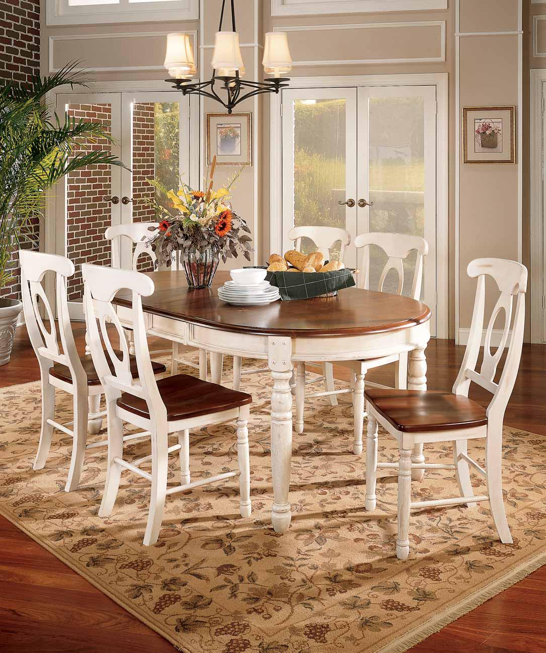 A-America British Isles Napoleon Side Chair in Merlot/Buttermilk (Set of 2)