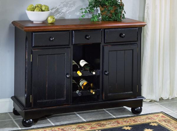 A-America British Isles Server in Oak/Black