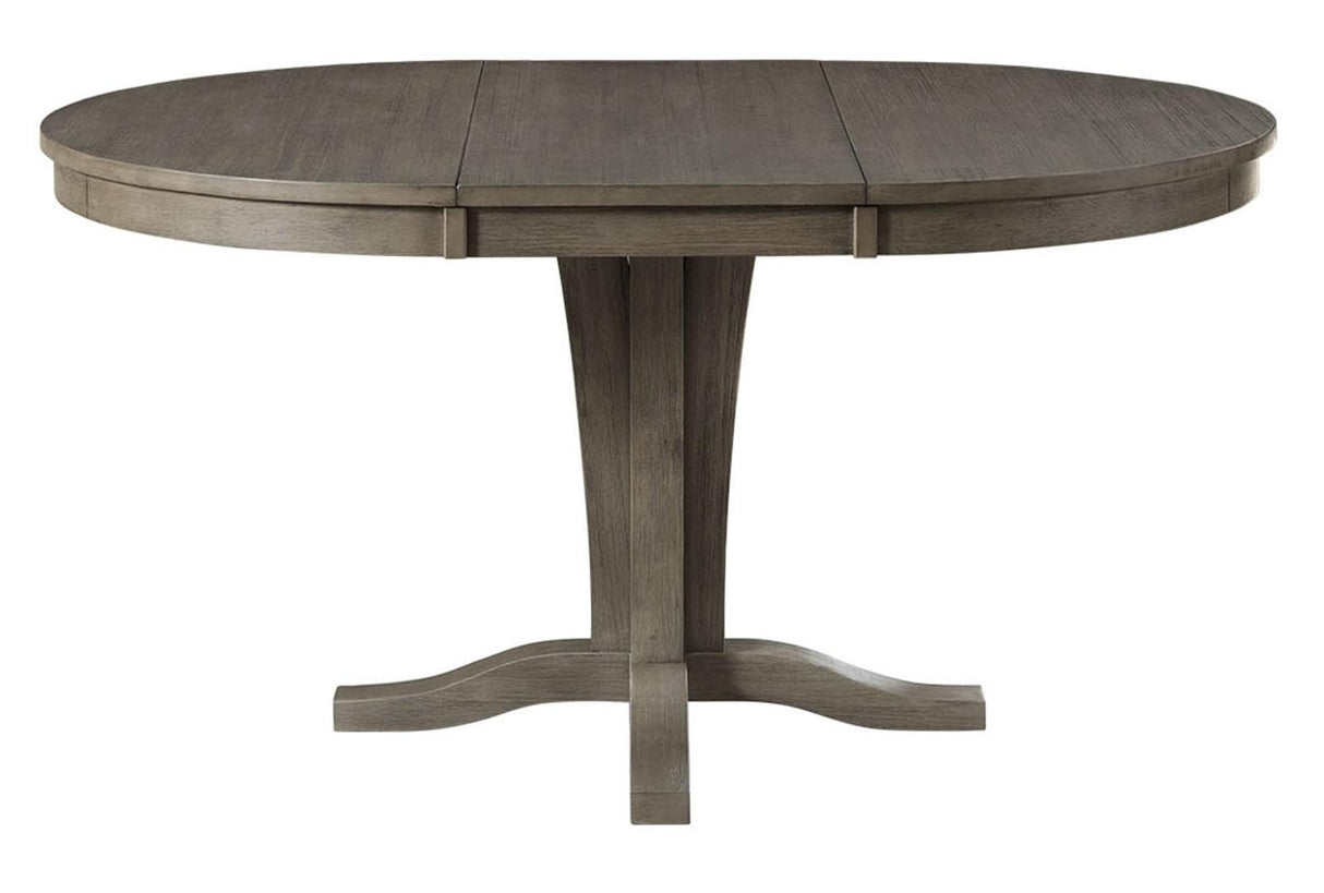A-America Furniture Huron Pedestal Dining Table in Distressed Gray