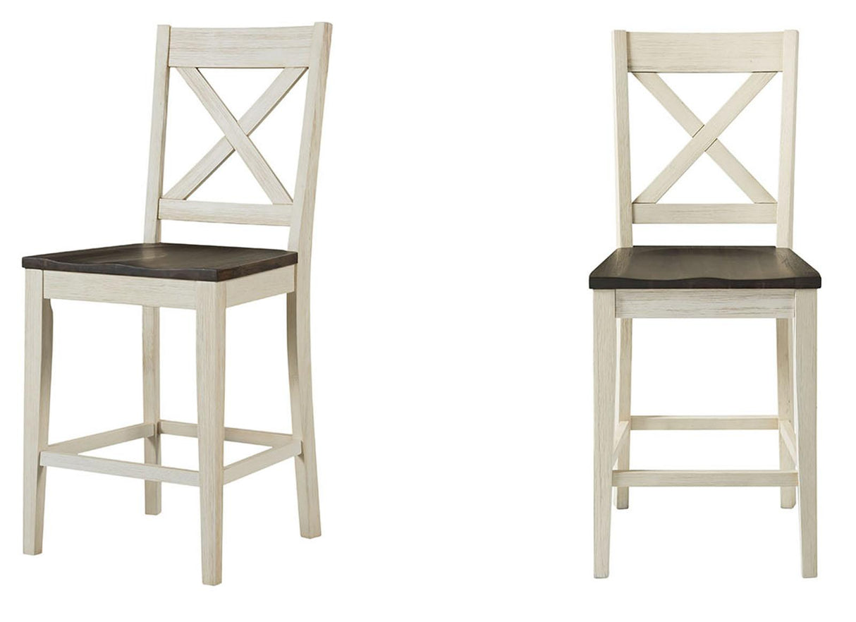 A-America Furniture Huron X-Back Barstool in Coffee (Set of 2)