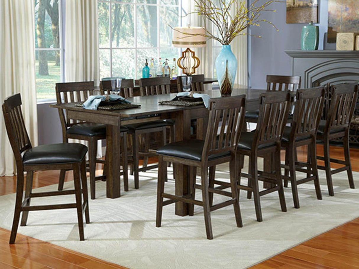A-America Furniture Mariposa Slatback Upholstered Barstool in Warm Grey (Set of 2)