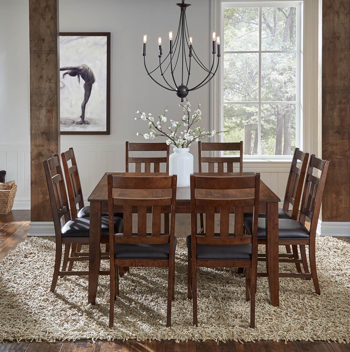 A-America Furniture Mason Slatback Uphlostered Side Chair in Macciato (Set of 2)