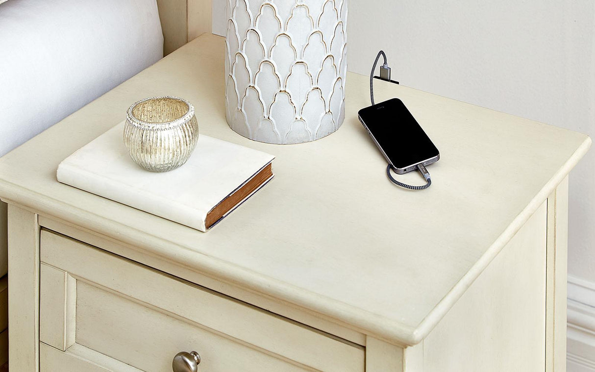 A-America Furniture Northlake Nightstand in White Linen