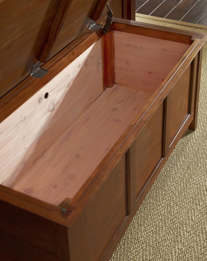 A-America Westlake Cedar Lined Trunk in Brown Cherry