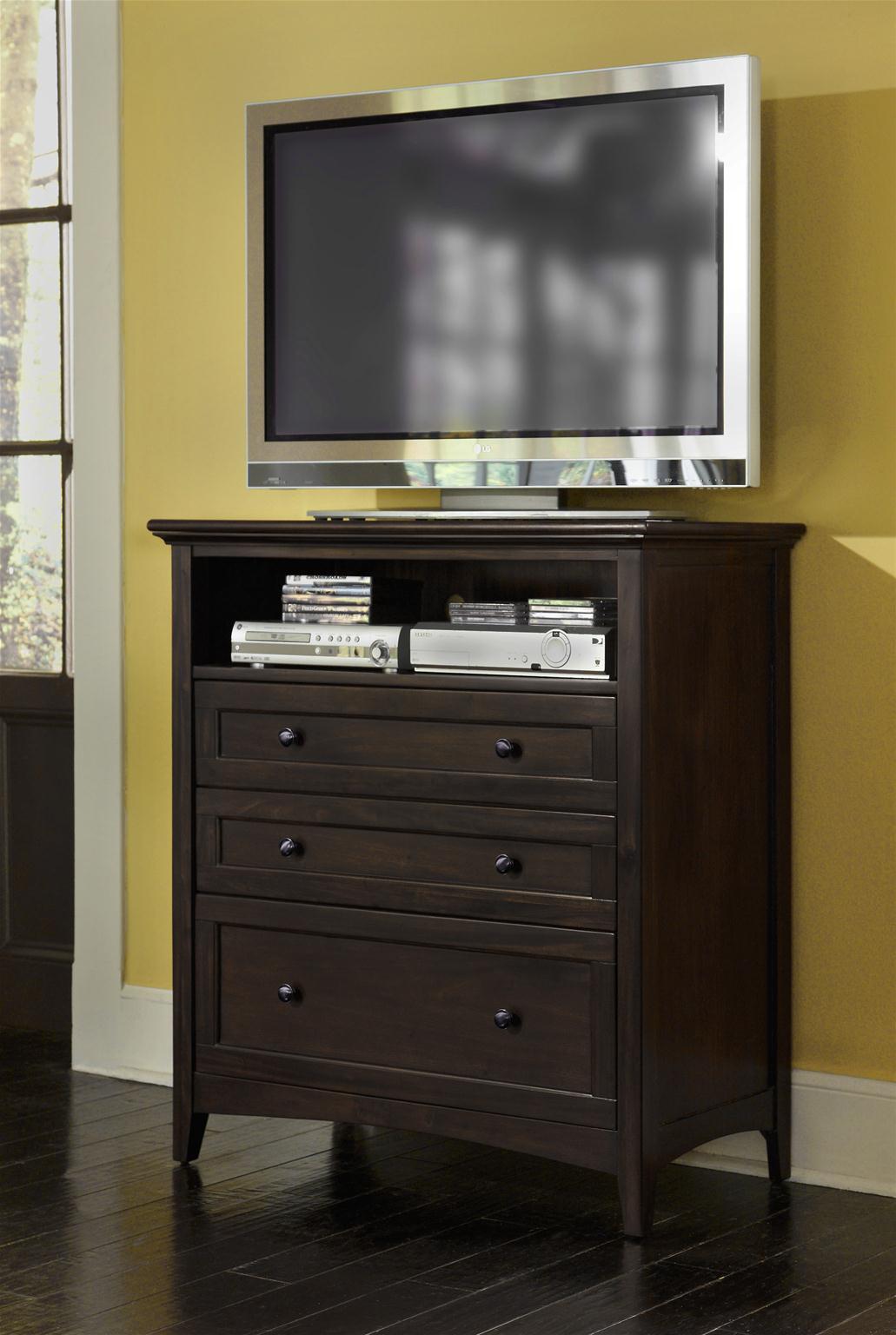 A-America Westlake Media Chest in Dark Mahogany